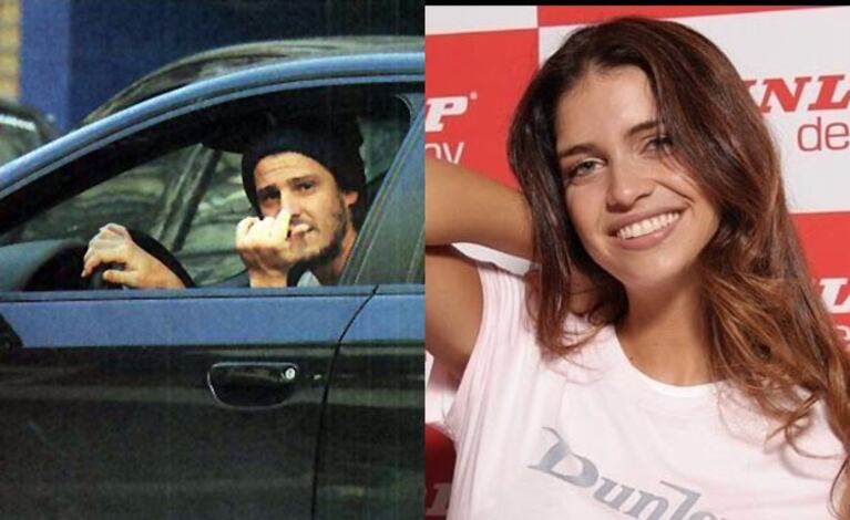 Gaudio, saliendo con su Audi A3 del mismo edificio donde vive Zaira Nara. (Foto: revista Paparazzi)