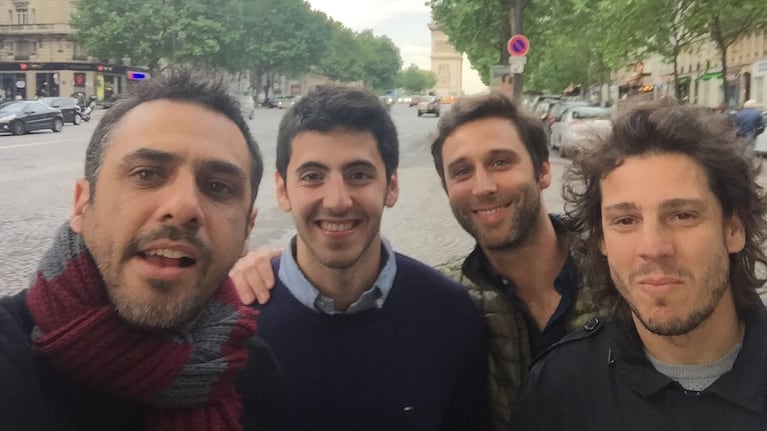 Gaudio y Zabaleta junto a Tomás, el ganador.