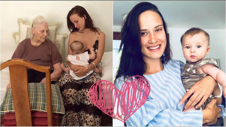 ¡Generaciones de amor! La foto súper tierna de Camila Cavallo amamantando a Alma bajo la mirada de su abuela