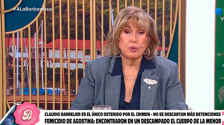 Georgina Barbarossa estalló en vivo por el crimen de Agostina Vega (captura de Telefe)