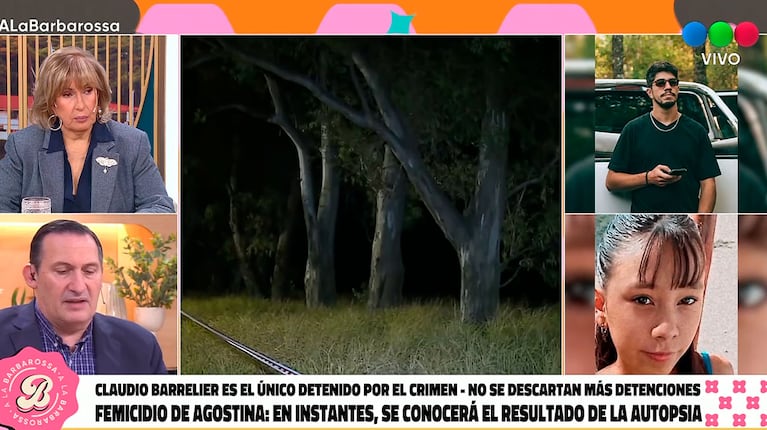 Georgina Barbarossa estalló en vivo por el crimen de Agostina Vega (captura de Telefe)