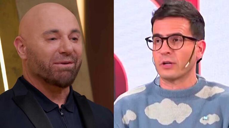 Germán Martitegui y Nicolás Peralta (Fotos: capturas Telefe y América TV)