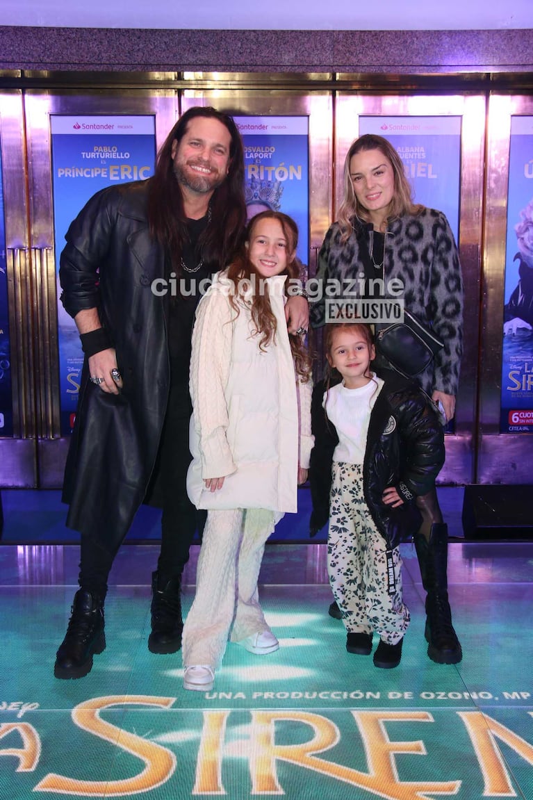 Germán "Tripa" Tripel, Florencia Otero e hijas (Foto: Movilpress)
