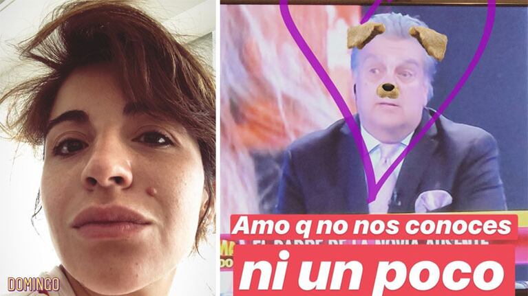 Gianinna Maradona apuntó contra Luis Ventura en Instagram. Foto: Instagram Stories.
