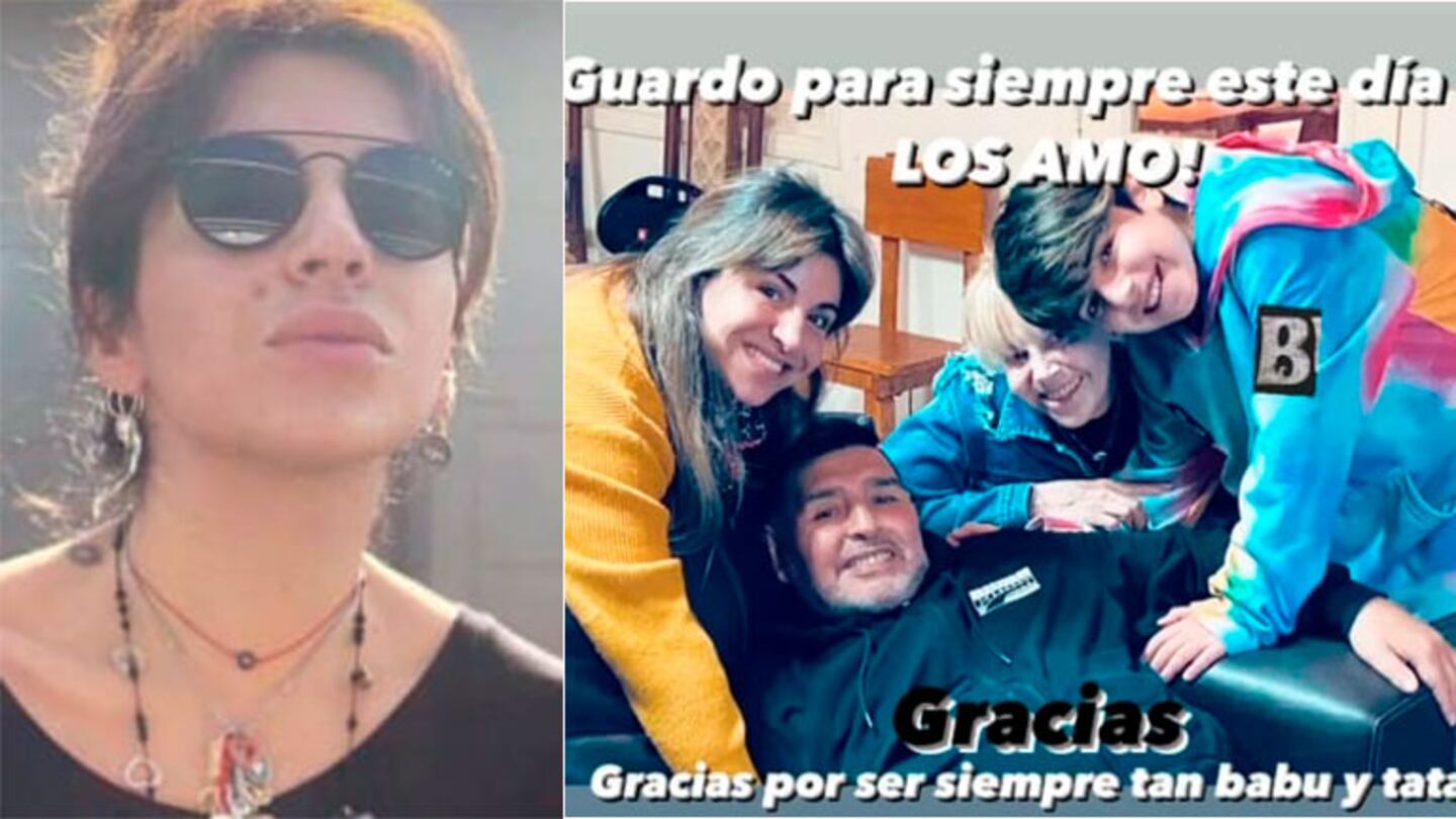 Gianinna Maradona compartió una foto inédita de Diego y Claudia Villafañe, junto a Benjamín: Guardo para siempre este día