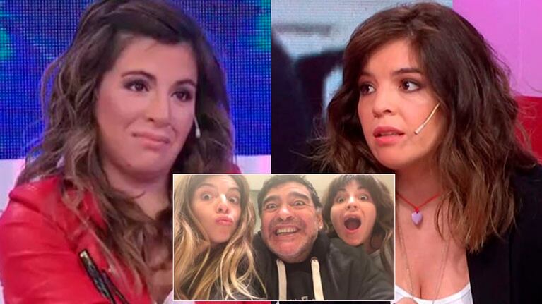 Gianinna Maradona, Dalma Maradona y Diego Maradona