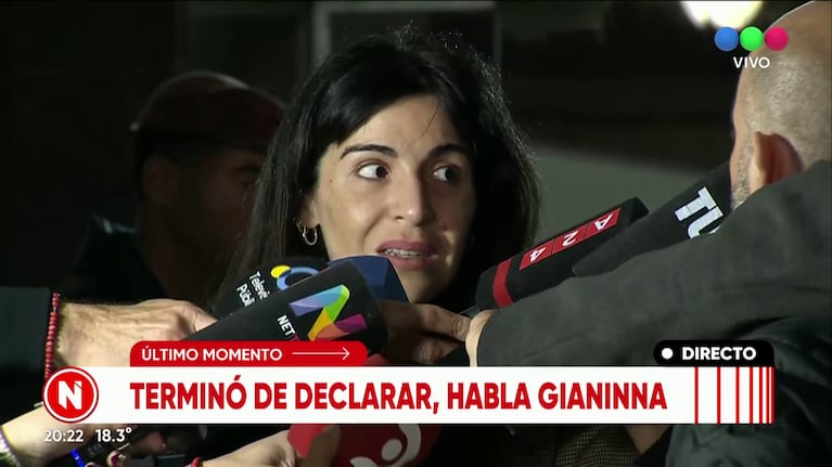 Gianinna Maradona habló tras declarar en el juicio por la muerte de su padre, Diego (Foto: captura de Telefé).