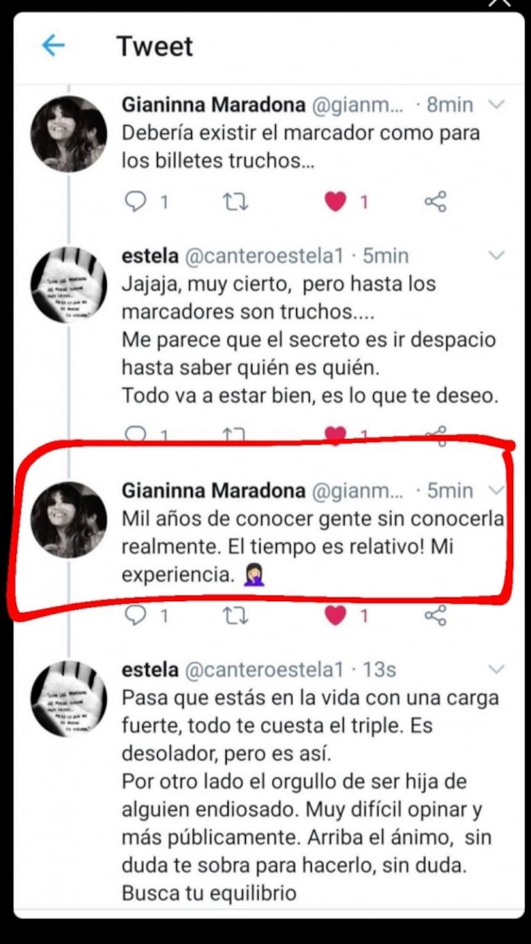 Gianinna Maradona, picante sobre quienes se acercan a ella por su apellido: "¿Habla de Daniel Osvaldo?"