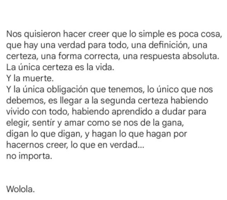 Gianinna Maradona, tras anunciar su separación de Daniel Osvaldo: "La única obligación que tenemos es la de amar como se nos dé la gana"