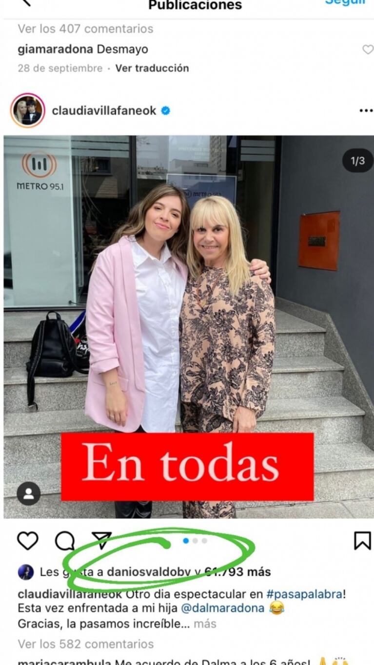 Gianinna Maradona y Daniel Osvaldo, en medio de fuertes rumores de separación: "Él ya no se sigue con Claudia Villafañe"