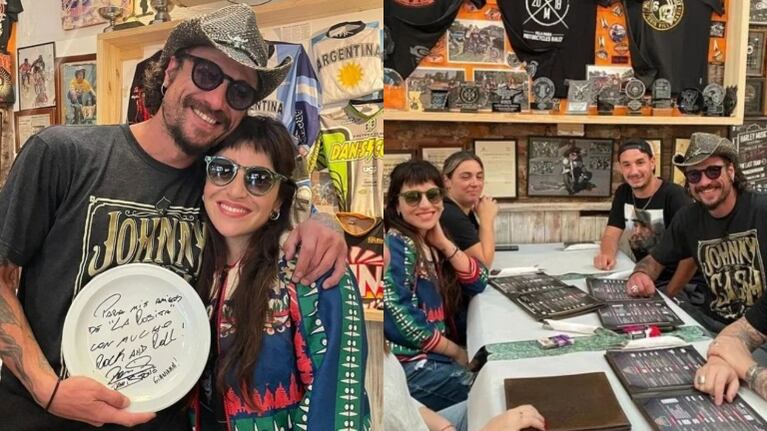 Gianinna Maradona y Daniel Osvaldo, enamorados y juntos en Córdoba (Fotos: Instagram)