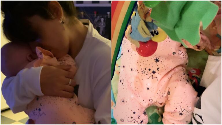 Gianinna Maradona y foto súper tierna abrazada a Roma, la hija de Dalma: Te amo, amor de la madrina