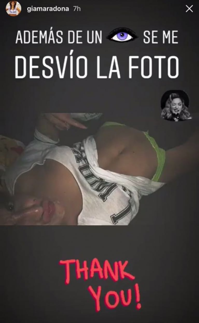 Gianinna Maradona y un sorpresivo destape sexy: selfie hot desde la cama