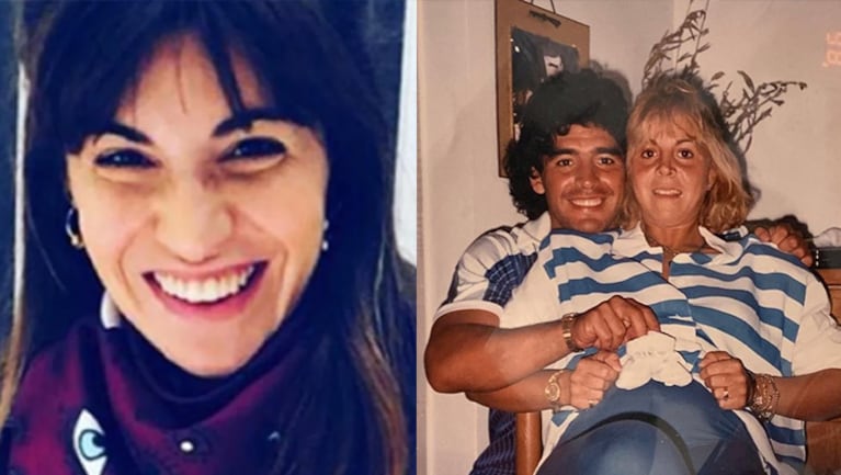 Giannina compartió una postal retro de Diego con Claudia.