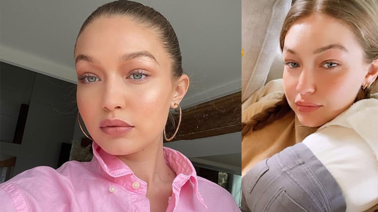 Gigi compartió dos fotos junto a su beba.