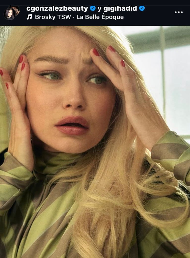 Gigi Hadid marca tendencia este 2026 con las "uñas jabón" (Foto: Instagram/@gigihadid).