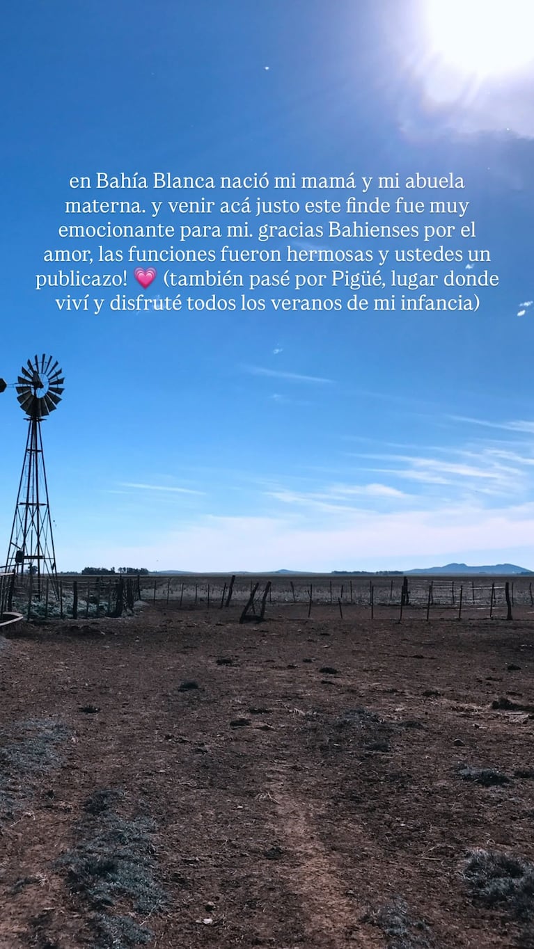 Gime Accardi habló desde Bahía Blanca en medio del escándalo por su separación de Nicolás Vázquez. Crédito: Instagram