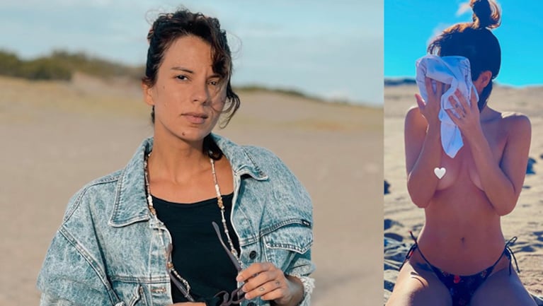 Gime se mostró muy sexy desde la playa.