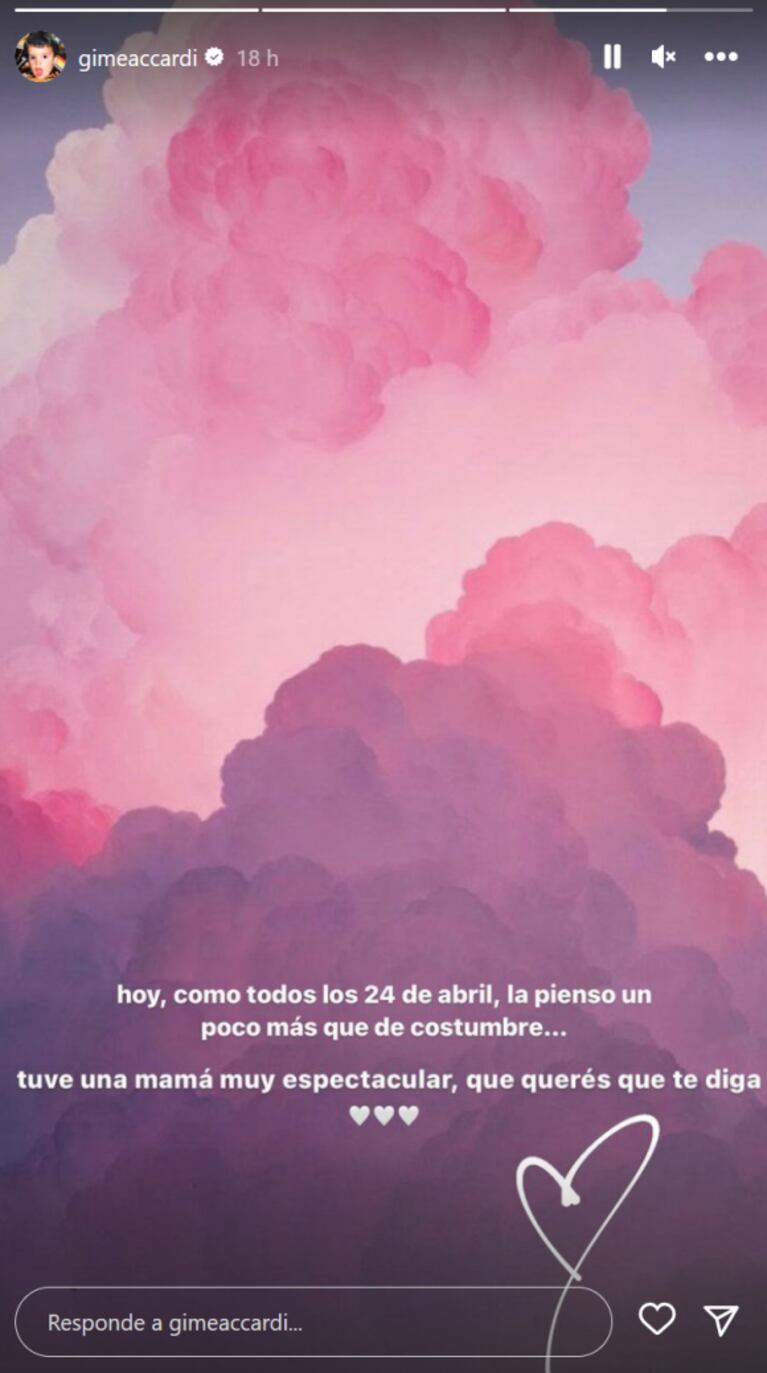 Gimena Accardi recordó a su mamá el día que hubiera cumplido años e impactó por su parecido: "Sí, somos iguales"