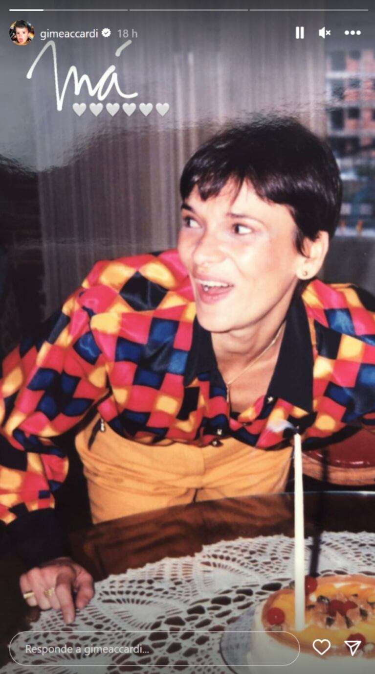 Gimena Accardi recordó a su mamá el día que hubiera cumplido años e impactó por su parecido: "Sí, somos iguales"