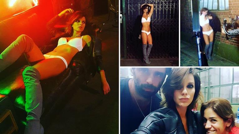 Gimena Accardi y las fotos del back de una campaña de lencería
