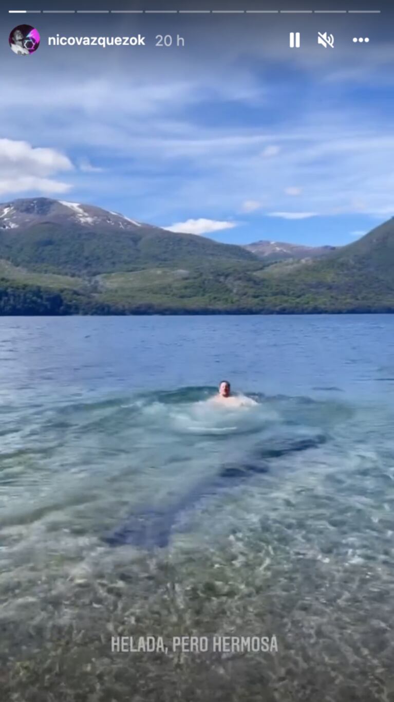 Gimena Accardi y Nico Vázquez compartieron las postales más lindas de su estadía en Neuquén