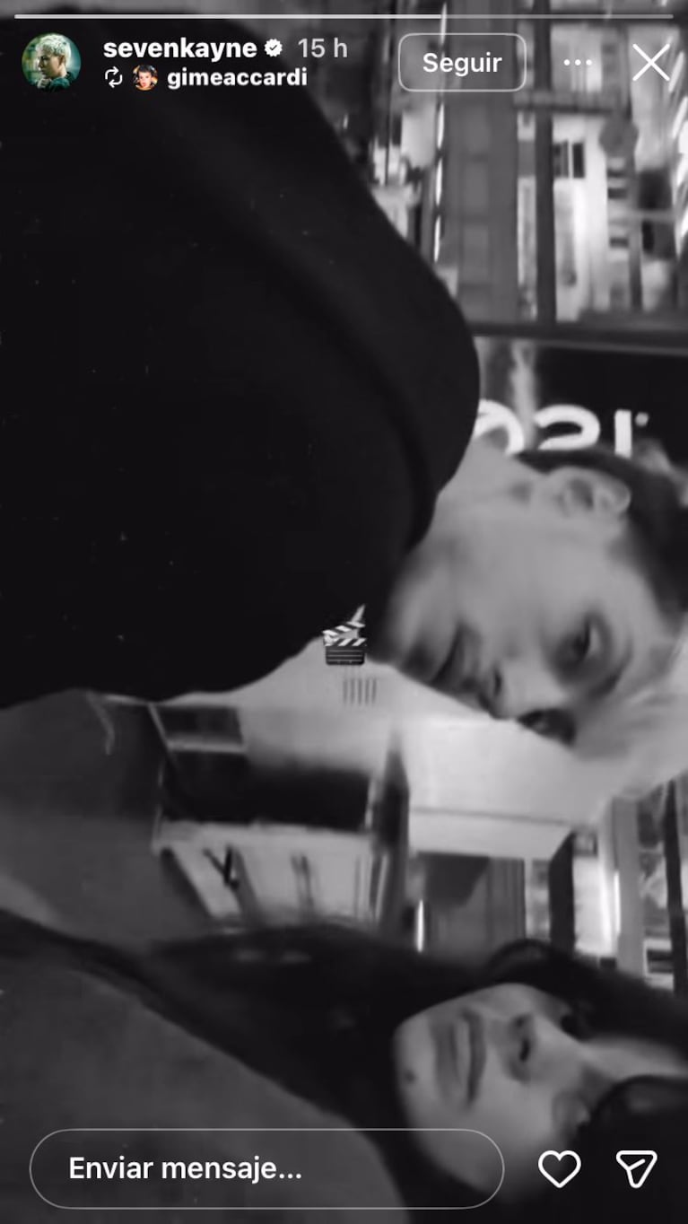 Gimena Accardi y Seven Kayne (Foto: captura de Instagram/@sevenkayne).