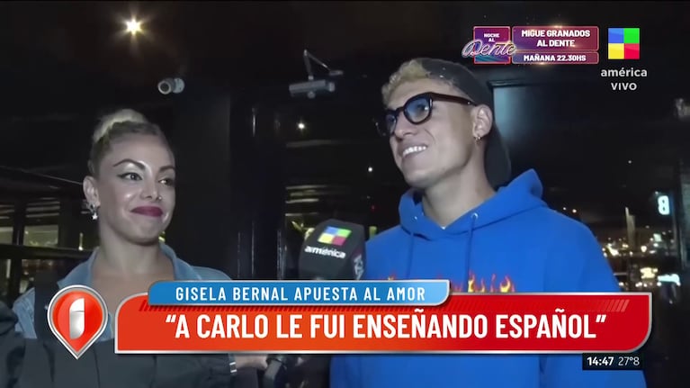 Gisela Bernal y su novio italiano, Carlo.