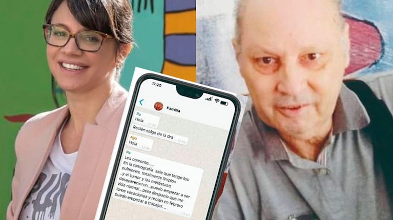 Gisela Marziotta mostró el conmovedor chat de su padre contando que ganó la batalla contra el cáncer: “La mejor noticia del año” 