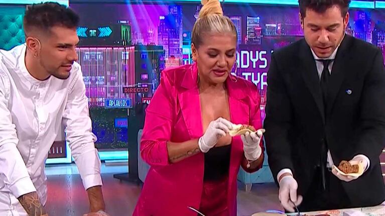 Gladys la bomba Tucumana armó empanadas en vivo (Foto: captura América TV)