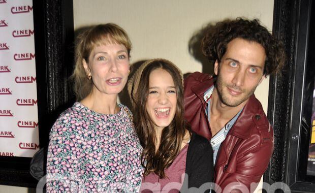 Gloria Carrá, Angela Torres y Cáceres, divertidos en la avant premiere (Foto: Jennifer Rubio). 