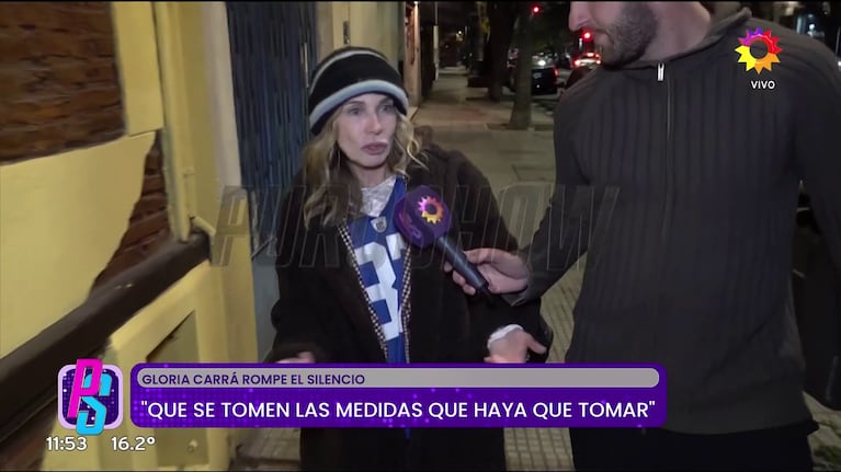Gloria Carrá habló de la denuncia de Cecilia Ce a Nacho Lexy, su ex (Foto: captura de eltrece).