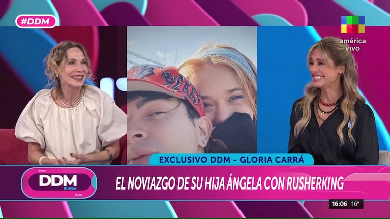 Gloria Carrá habló de su hija Ángela Torres  y su novio Rusherking en El Diario de Mariana (Foto: captura de América).