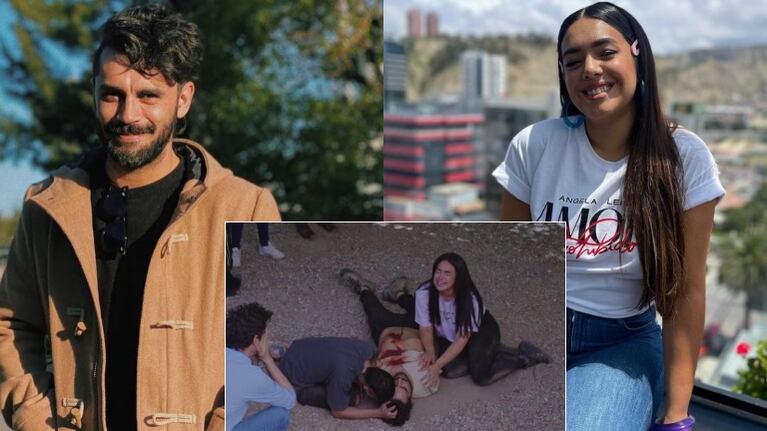 Gonzalo Heredia mandó al frente a Ángela Leiva al hablar de la escena de su muerte en La 1-5/18 (Fotos: Instagram y Prensa eltrece)