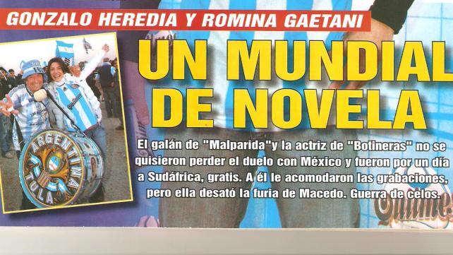 Gonzalo Heredia y Romina Gaetani: Un mundial de novela