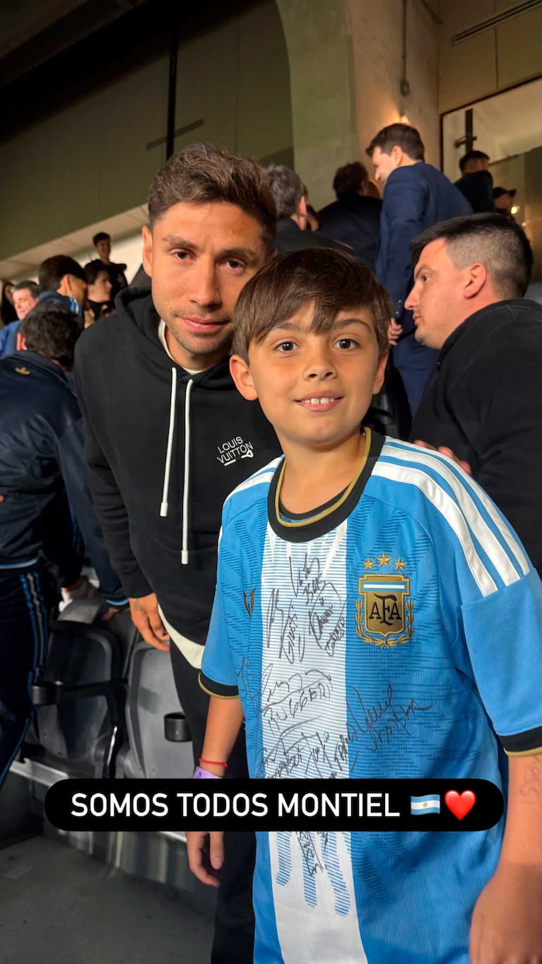 Gonzalo Montiel y Valentín Prada (Foto: Instagram)