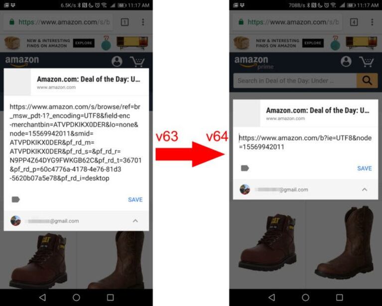 Google Chrome reorganizará automáticamente las URL a compartir