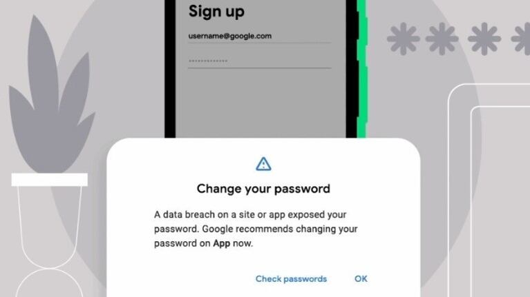 Google introduce la comprobación de contraseña en los móviles con Android 9 y versiones posteriores. Foto:DPA. 