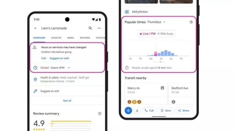Google Maps actualizará con IA los horarios de las tiendas y los límites de velocidad desfasados