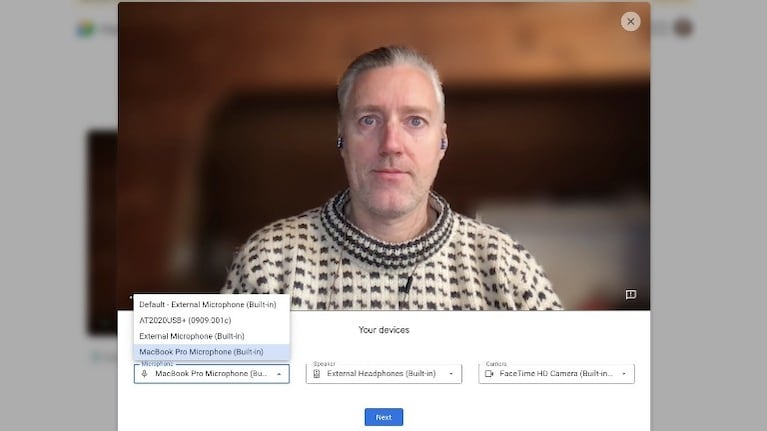 Google Meet ayuda a comprobar la calidad del vídeo y el audio antes de unirse a una reunión. Foto: DPA.