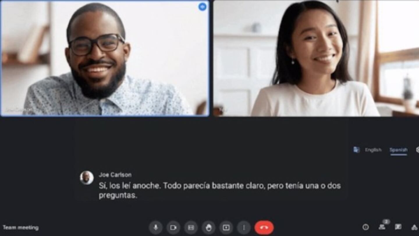 Google Meet crea las traducciones automáticas en tiempo real durante las reuniones