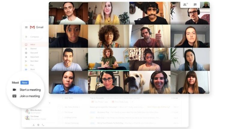 Google Meet extiende los informes de participación a usuarios profesionales para saber quién ha seguido una llamada. Foto: DPA.