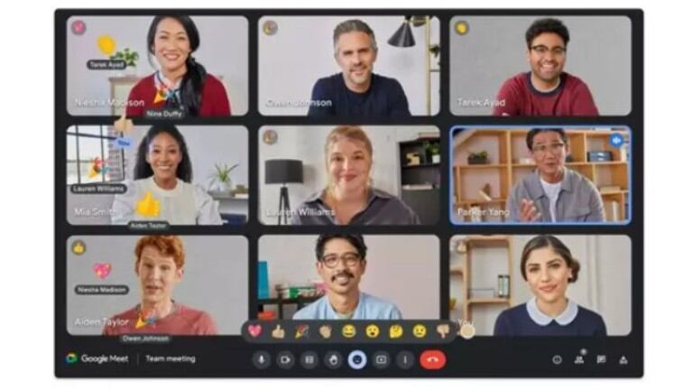 Google Meet introduce las reacciones con emojis para iOS y web