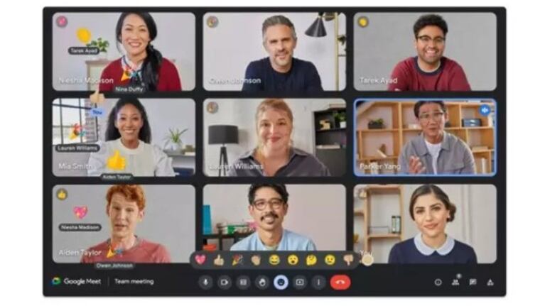 Google Meet introduce las reacciones con emojis para iOS y web