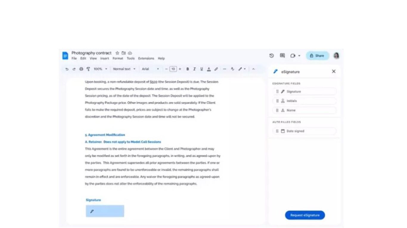 Google ofrece soporte para firma electrónica en Docs y Drive