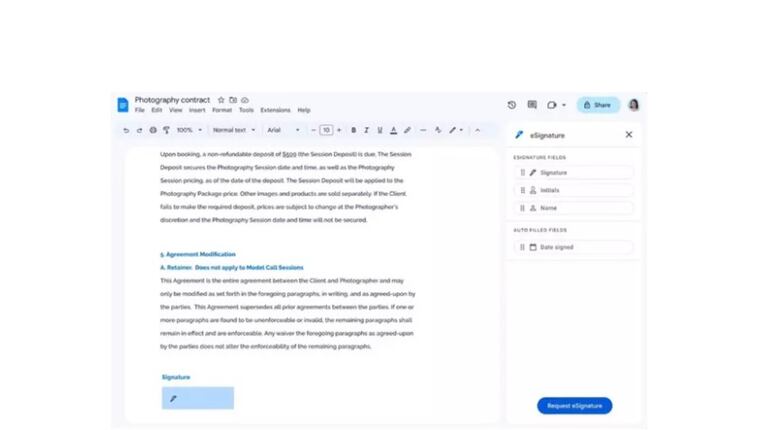 Google ofrece soporte para firma electrónica en Docs y Drive