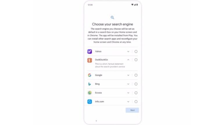 Google permitirá elegir entre un mayor número de buscadores a los nuevos usuarios de Android 