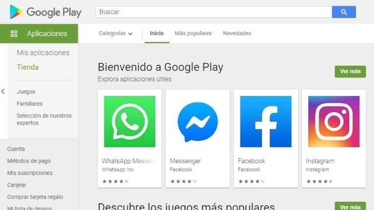 Google rediseña Play Store: el apartado ´Mis aplicaciones´ muestra solo dos secciones. Foto:DPA.