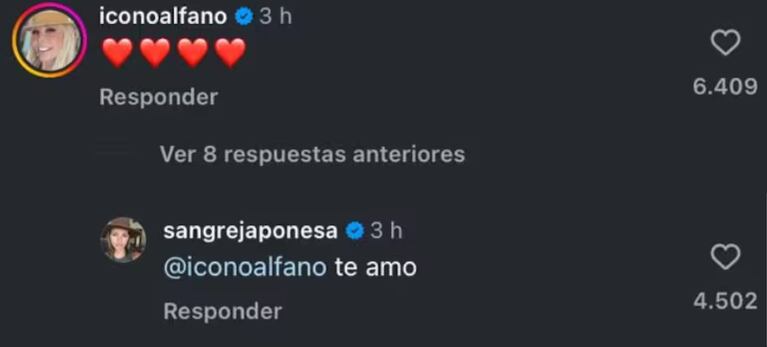 Graciela Alfano bancó el romance de la China Suárez con Mauro Icardi (Foto: captura de Instagram).