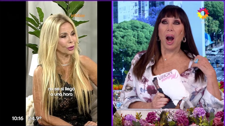Graciela Alfano confesó en el programa de Pampita cuánto duraron en la cama con Marcelo Tinelli (Foto: captura de Infobae).